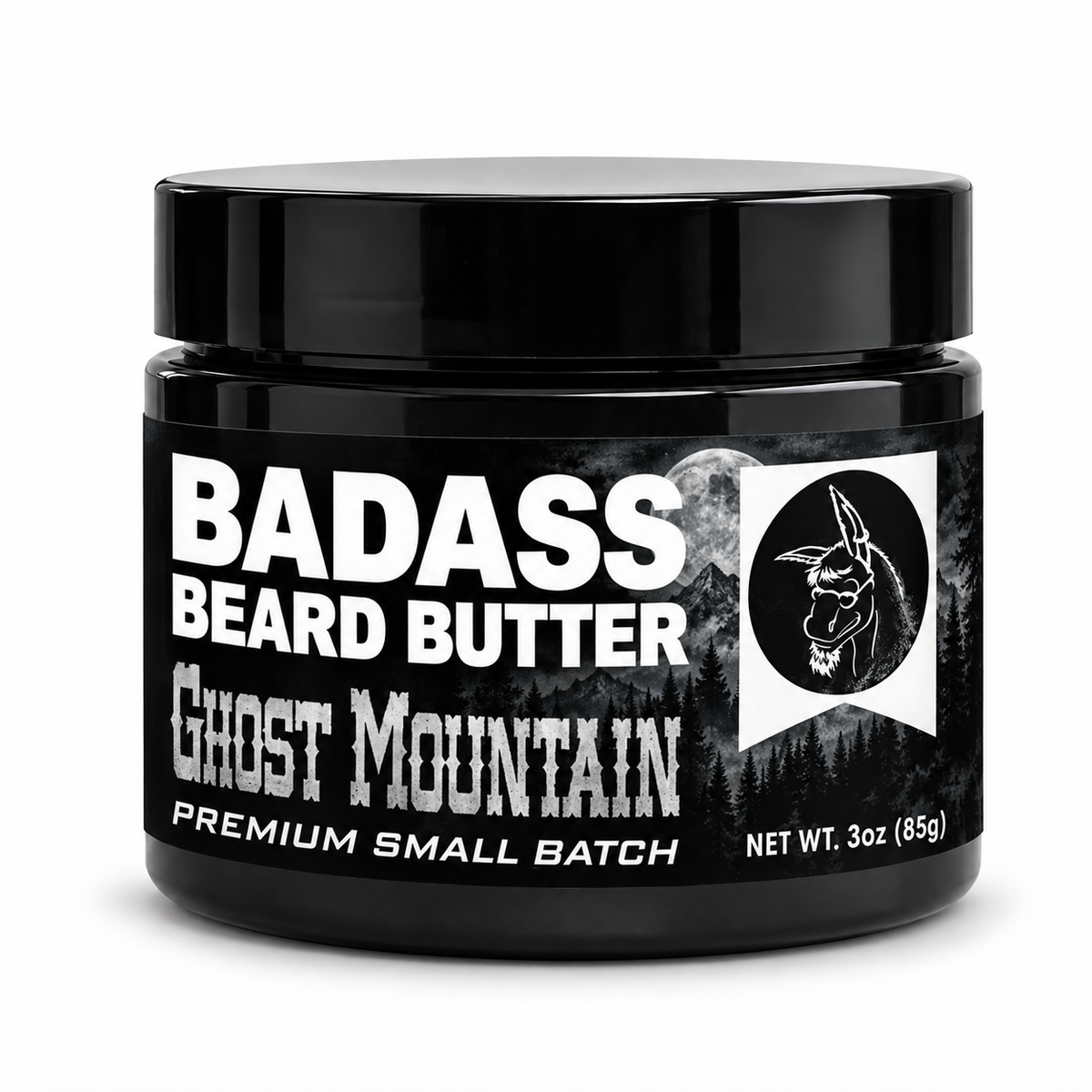 Ghost Mountain Beard Butter jar, front label