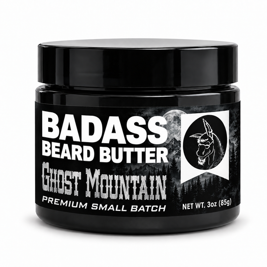 Ghost Mountain Beard Butter jar, front label