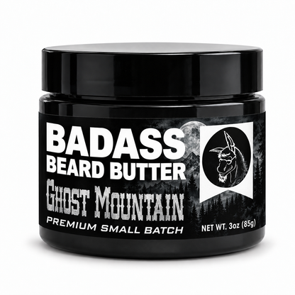 Ghost Mountain Beard Butter jar on a white background