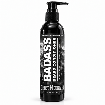 Ghost Mountain Beard Conditioner pump bottle, front label