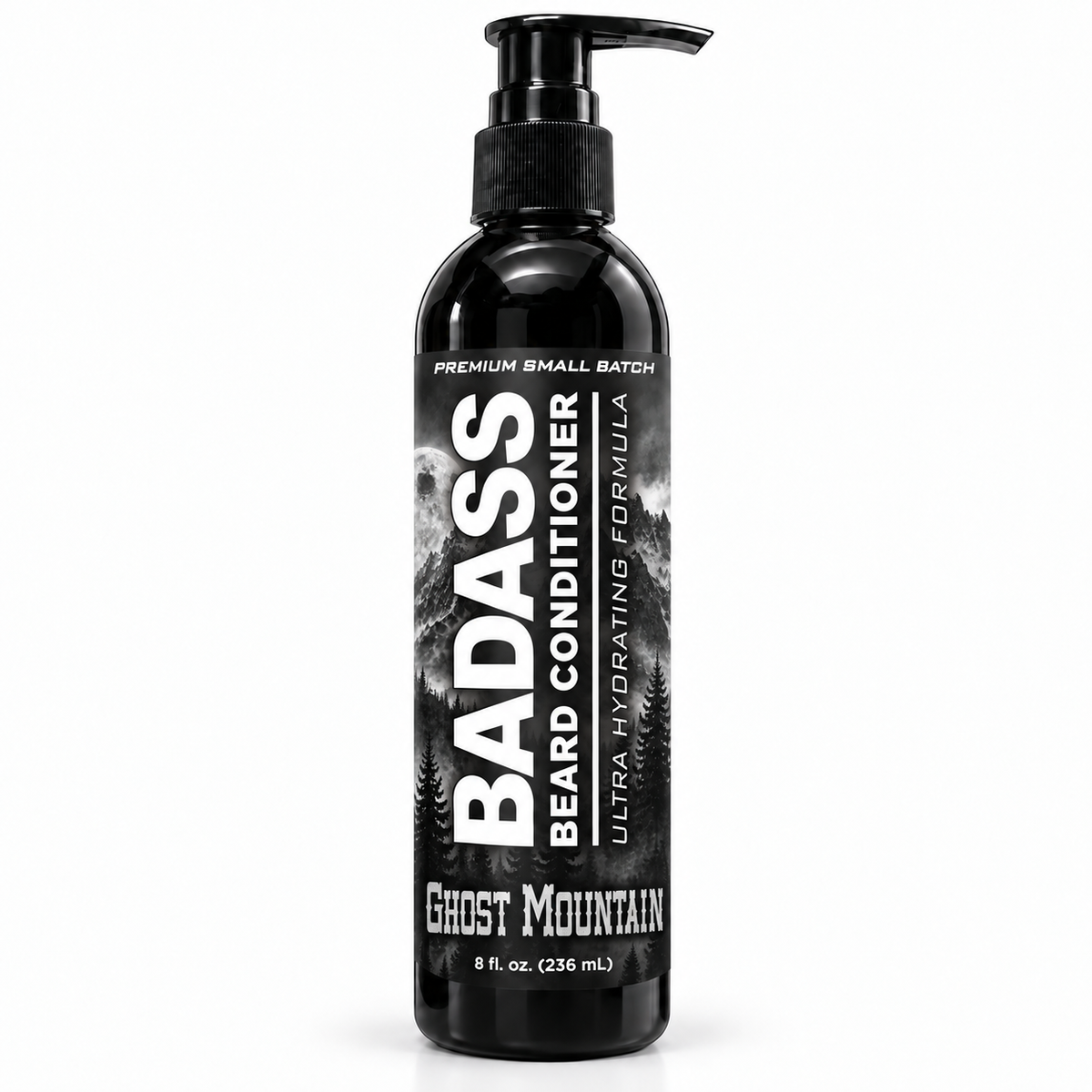Ghost Mountain Beard Conditioner pump bottle on a white background