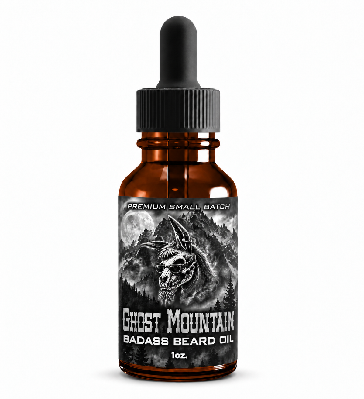 Ghost Mountain Beard Oil bottle on a white background